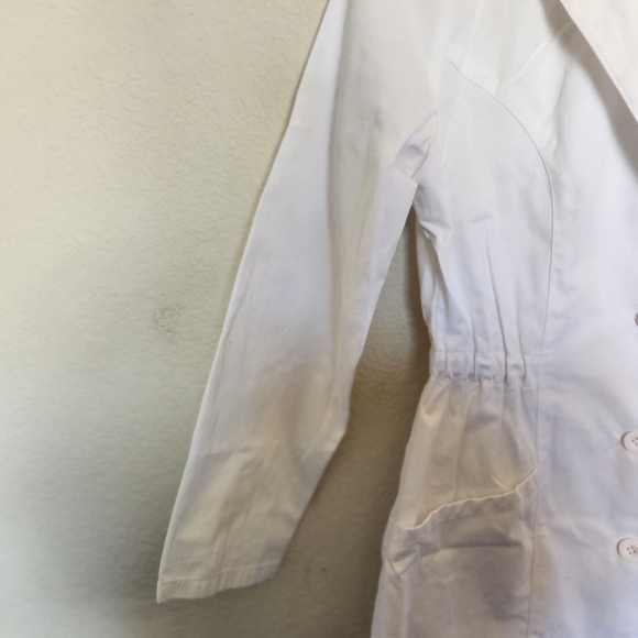 Dickies updated missy fit lab coat white pockets style 84402-34" sz XS GUC scrub - Picture 7 of 16